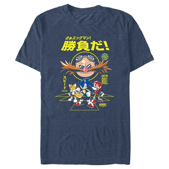 Men's Sonic the Hedgehog Dr. Eggman Let's Roll  Graphic T-Shirt