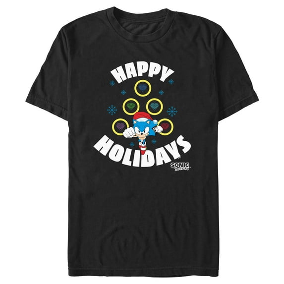 Men's Sonic the Hedgehog Happy Holidays Graphic T-Shirt
