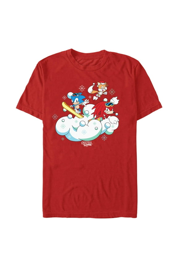 Men's Sonic the Hedgehog Holiday Ski Team Graphic T-Shirt