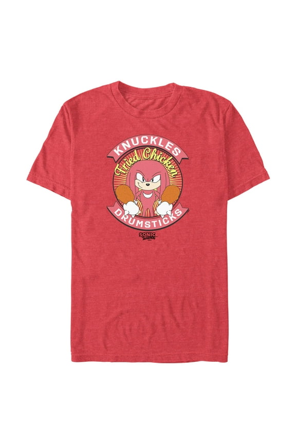 Men's Sonic the Hedgehog Knuckles Drumsticks Graphic T-Shirt
