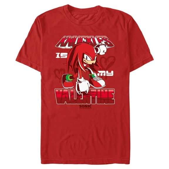 Men's Sonic the Hedgehog Knuckles Is My Valentine  Graphic T-Shirt