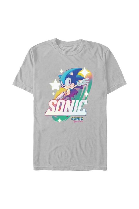 Men's Sonic the Hedgehog Multicolor Logo Graphic T-Shirt