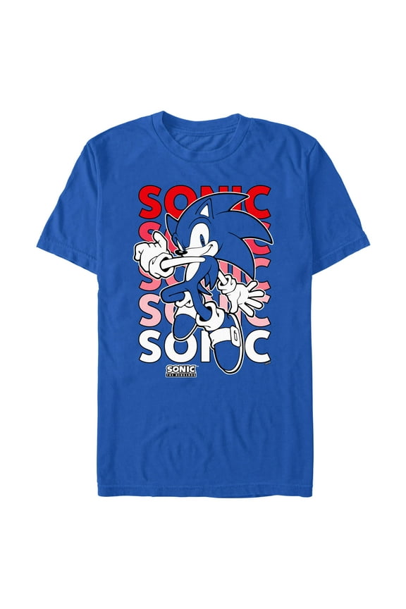 Men's Sonic the Hedgehog Name Stack  Graphic T-Shirt