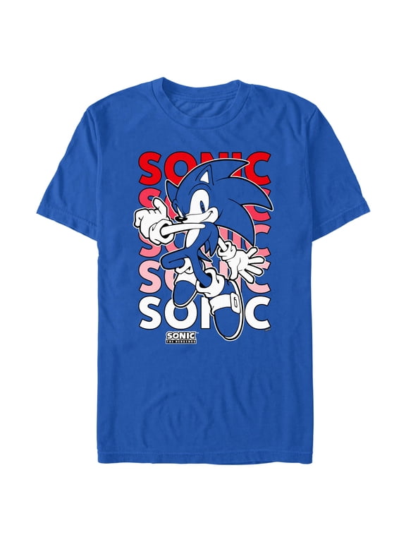 Men's Sonic the Hedgehog Name Stack Graphic T-Shirt