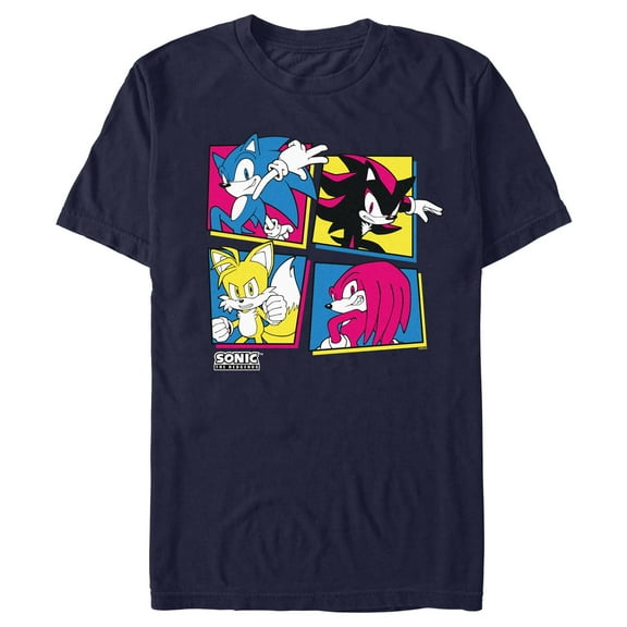 Men's Sonic the Hedgehog Pop Art Portraits Graphic T-Shirt