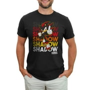 Sonic the Hedgehog Mens Shadow Stack Graphic T-Shirt,