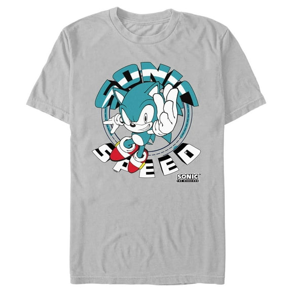 Men's Sonic the Hedgehog Speed Circle Badge  Graphic T-Shirt