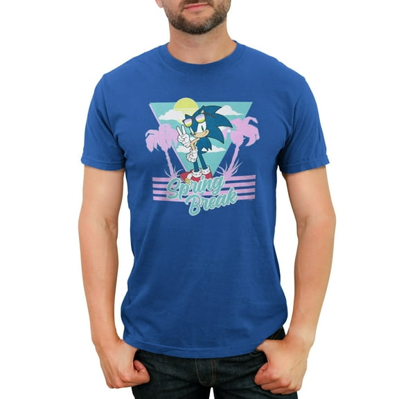 Men's Sonic the Hedgehog Spring Break Palms  Graphic T-Shirt