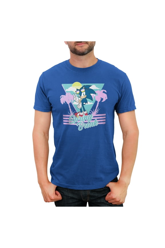 Men's Sonic the Hedgehog Spring Break Palms Graphic T-Shirt