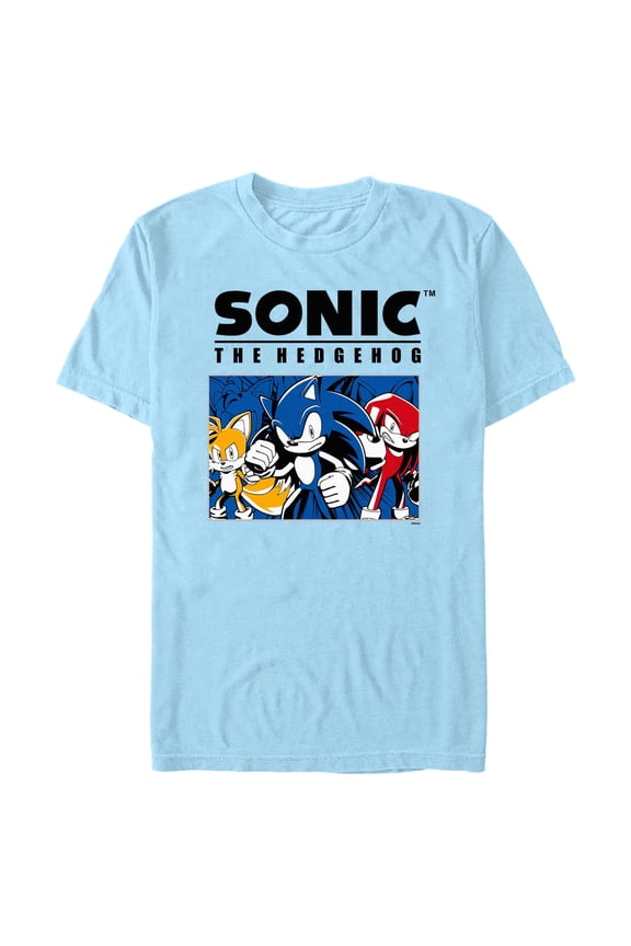 Men's Sonic the Hedgehog Trio Group Shot Graphic T-Shirt