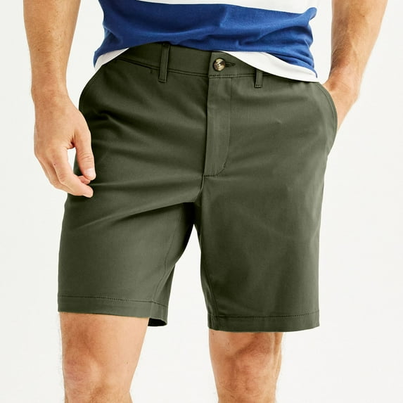 Men's Sonoma Goods For Life® 9" Flexwear Flat Front Shorts Color: Dark Olive Size: 40 9 IN