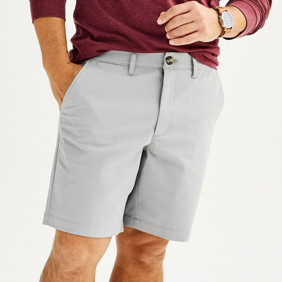 Men's Sonoma Goods For Life® 9" Flexwear Flat Front Shorts Color: Light Gray Size: 32 9 IN