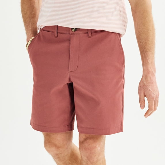 Men's Sonoma Goods For Life® 9" Flexwear Flat Front Shorts Color: Mauve Size: 34 9 IN