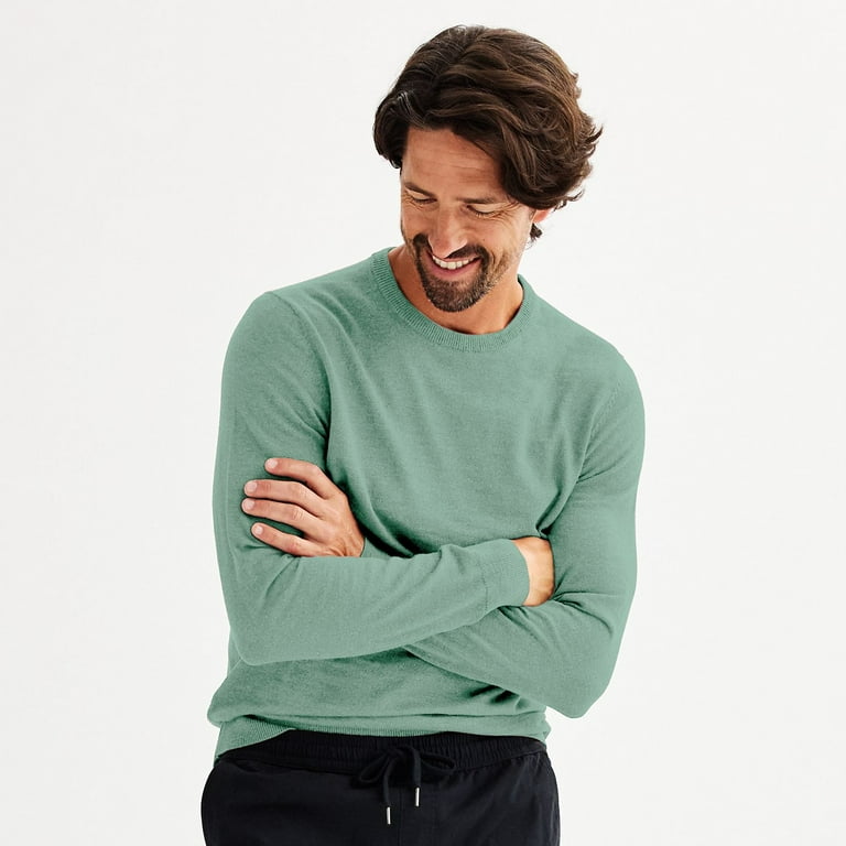 Men s Sonoma Goods For Life Lightweight Crewneck Sweater Color Mint Size M