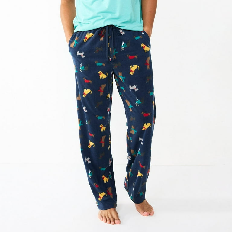 Men s Sonoma Goods For Life Microfleece Pajama Pants Color Navy Dog Sweaters Size XXL Walmart