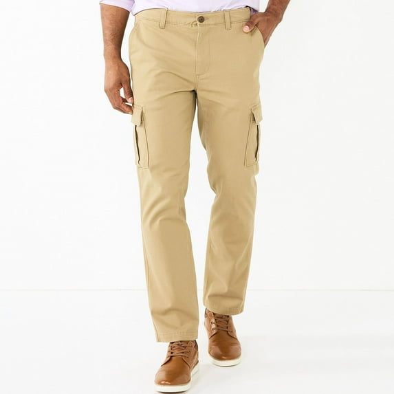 Men's Sonoma Goods For Life® Straight-Fit Cargo Pants Color: Light Khaki Size: 32X30