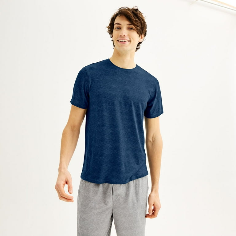 Men s Sonoma Goods For Life Super Soft Crewneck Pajama Shirt Color Blue Sd Size XXL Walmart