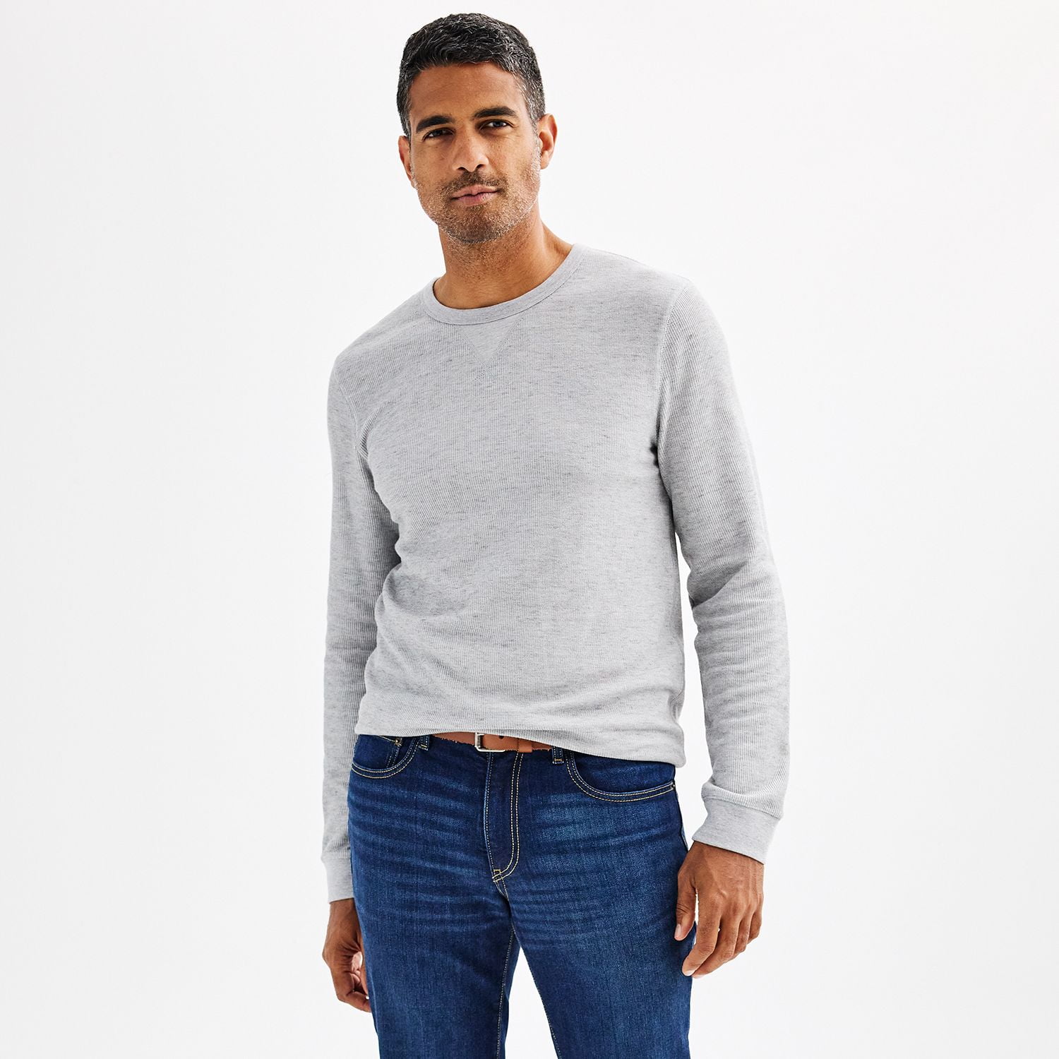 Men's Sonoma Goods For Life® Thermal Crewneck Tee Color: Gray Size