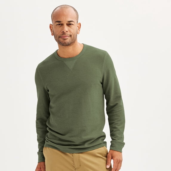 Men's Sonoma Goods For Life® Thermal Crewneck Tee Color: Infantry Olive Size: S