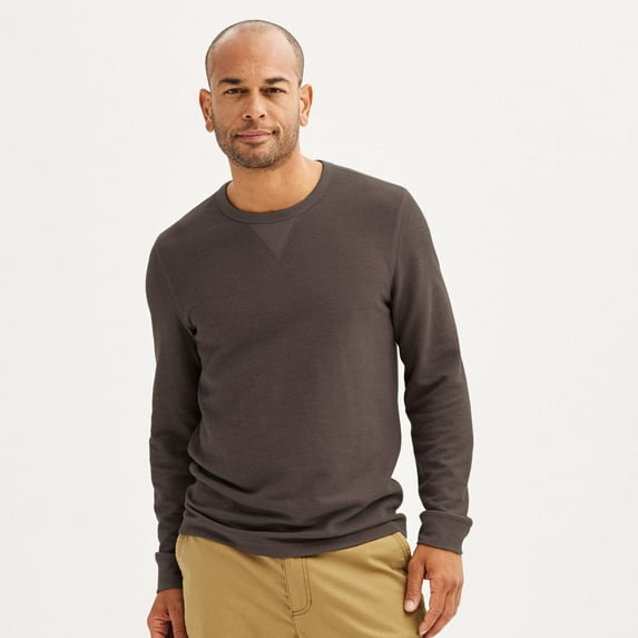 Men's Sonoma Goods For Life® Thermal Crewneck Tee Color: Swiss Brown Size: XXL