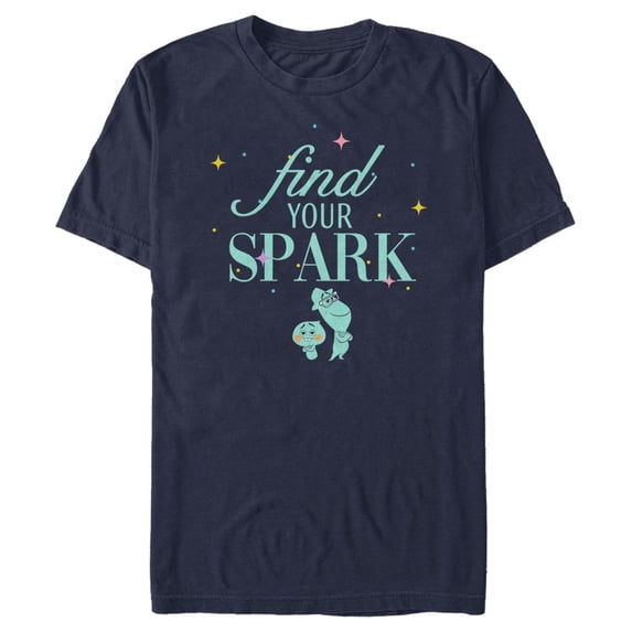 Men's Soul Find Your Spark Graphic Tee Navy Blue Medium