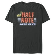 تي شيرت رجالي من Soul Half Note Neon Glow Graphic باللون الأسود الكبير