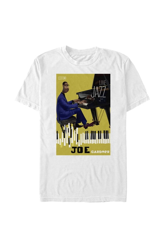 Men's Soul Joe Jazz Piano Graphic Tee White 3X Large