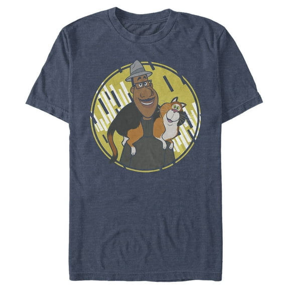 Men's Soul Joe and Mittens Portrait  Graphic Tee Navy Blue Heather Large