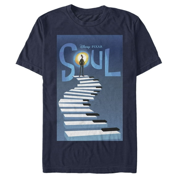 Men's Soul Official Poster  Graphic Tee Navy Blue Medium