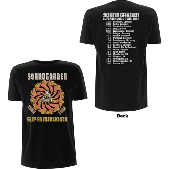Soundgarden Men's Superunknown Tour 94 T-Shirt Black Medium