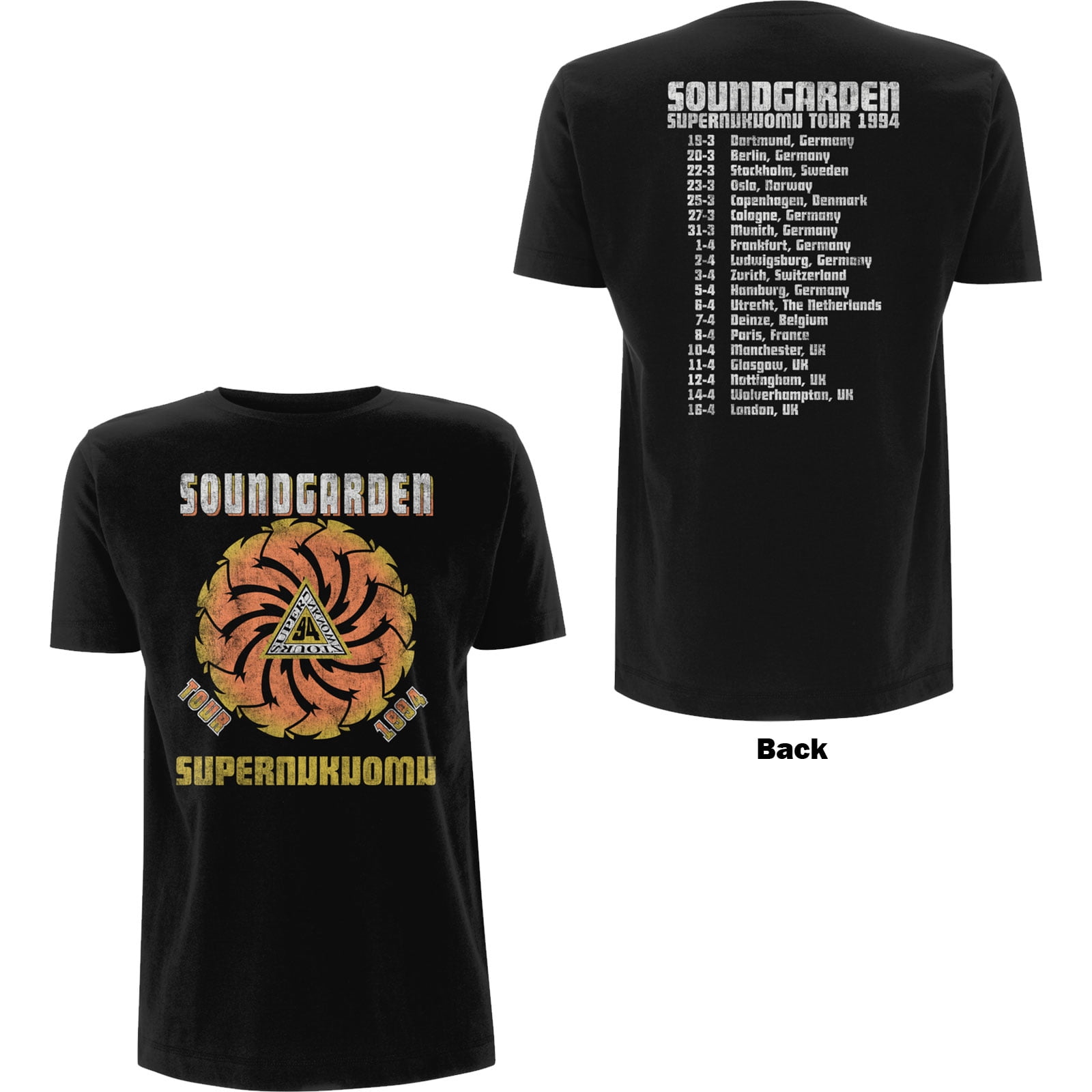 Soundgarden Men's Superunknown Tour 94 T-Shirt Black 2X Soundgarden Men's Superunknown Tour 94 T-Shirt Black 2X