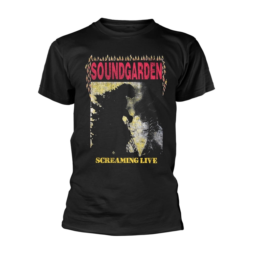 【KOOLOSET】Soundgarden Black Washing Tee Soundgarden World Tour 1992 Short Sleeve Tee - Black