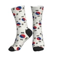 thumbnail image 1 of Men's South Korean Flag Novelty Athletic Socks Women's Digital Printing Funky Patterned Crew Socks, 1 of 7