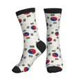 thumbnail image 1 of Men's South Korean Flag Novelty Athletic Socks Women's Digital Printing Funky Patterned Crew Socks, 1 of 7