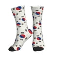 thumbnail image 1 of Men's South Korean Flag Novelty Athletic Socks Women's Digital Printing Funky Patterned Crew Socks, 1 of 7