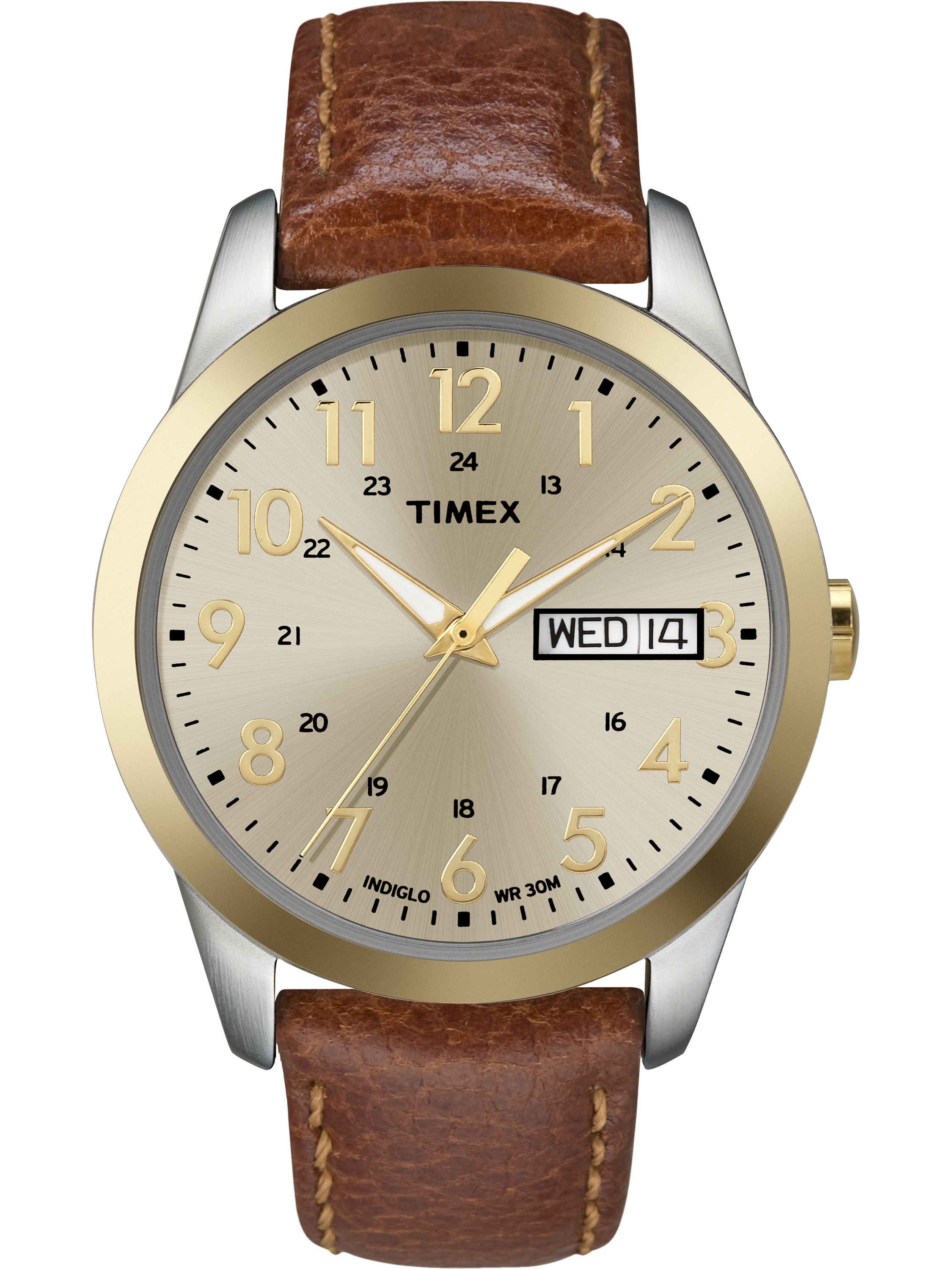 Men's South Street Sport Watch, Brown Leather Strap - image 1 of 3