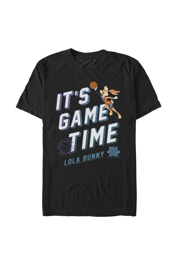 Men's Space Jam: A New Legacy Lola Bunny It's Game Time  Graphic Tee Black Large