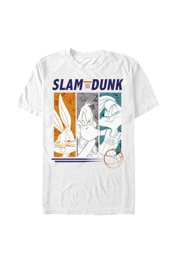 Men's Space Jam: A New Legacy Slam Dunk  Graphic Tee White Medium