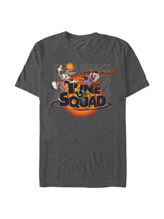 Men's Space Jam: A New Legacy Tune Squad Classic Logo Graphic Tee Charcoal Heather Medium
