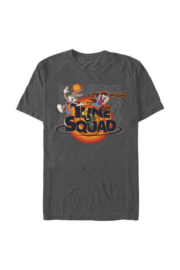 Men's Space Jam: A New Legacy Tune Squad Classic Logo Graphic Tee Charcoal Heather Small