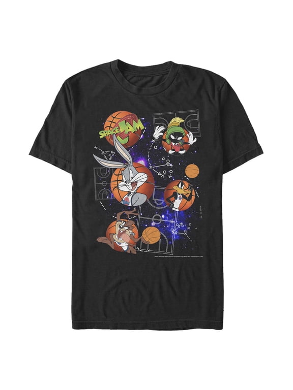 Men's Space Jam Basketball Icons Graphic T-Shirt