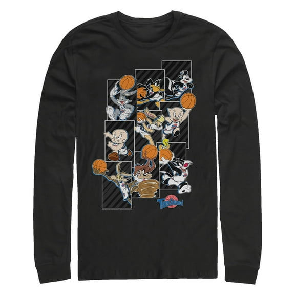 Men's Space Jam Box Up Characters Long Sleeve Shirt