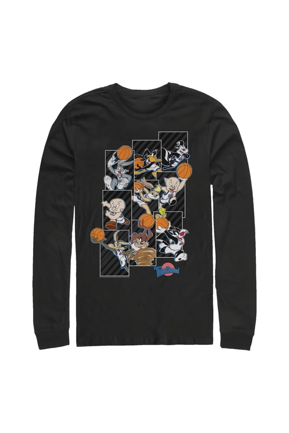 Men's Space Jam Box Up Characters Long Sleeve Shirt
