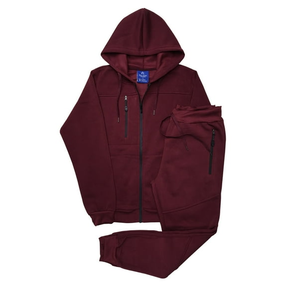 Men Tech Jogger Fleece Suit Top and Bottom Sweatsuit Outfit