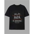 thumbnail image 1 of Men's Spanish Feliz Dia PAPA T-Shirt - Retro Spanish & English Happy Birthday Dad Gift Suitable for Father's Day, Lightweight Crew Neck Short Sleeve Casual Shirt, Machine, 1 of 5