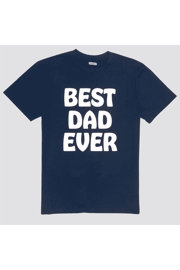 Men's Special Thanks Best Dad Ever Short Sleeve Graphic T-Shirt - Navy Blue, Small