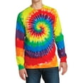 thumbnail image 1 of Men's Specialty Tie-Dye Long Sleeve Throwback Look Tee Rainbow Large, 1 of 5