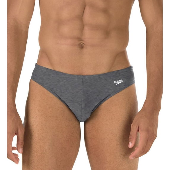 Men's Speedo 7300165 Solar 1 Inch Swim Brief (Heather Grey 38 Waist)