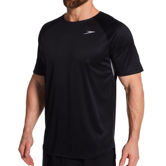 Men's Speedo 7748287 Baybreeze Short Sleeve Swim Shirt (Anthracite L)