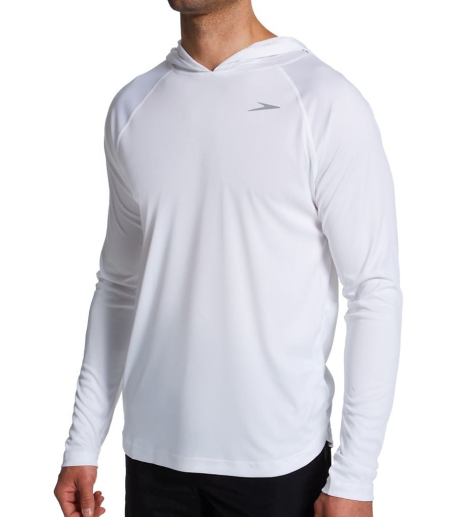 Mens hooded top swim shirt